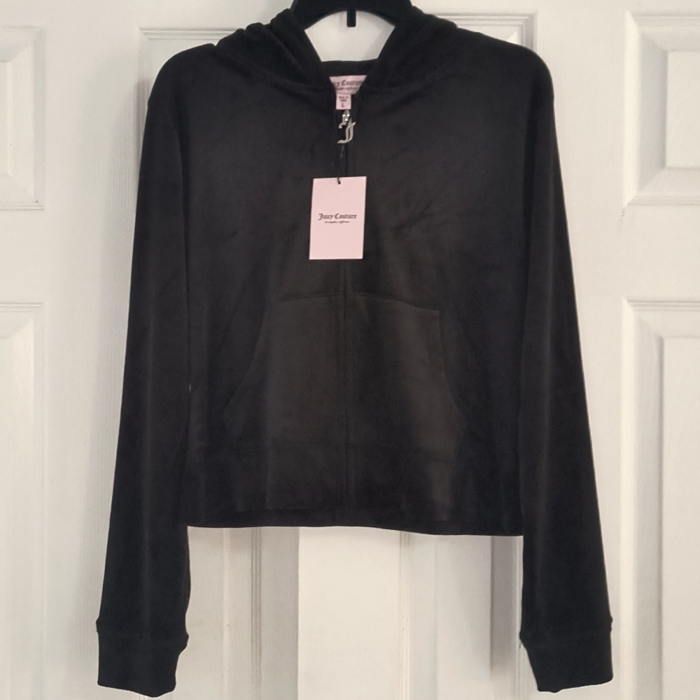 Juicy Couture Bling Velour Tracksuit Hoodie and Shorts Set NWT - Picture 2 of 8